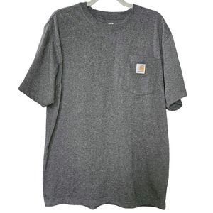 Mens Gray Carhartt Pocket T-Shirt. Size Medium.